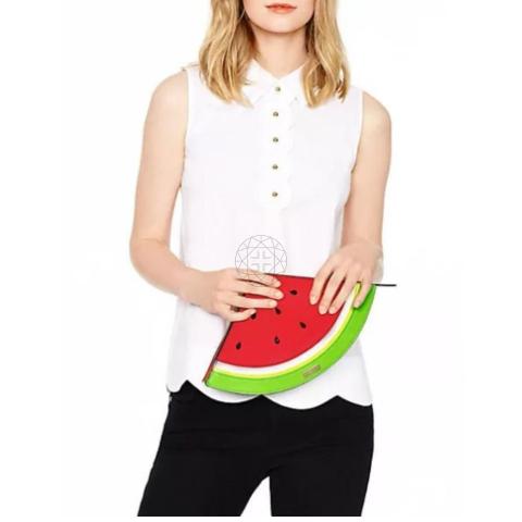 Sell Kate Spade New York Make A Splash Watermelon Clutch - Green Sell Kate Spade New York Make A Splash Watermelon Clutch - Green