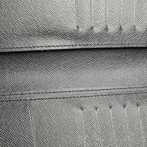 Louis Vuitton Black Taiga Leather Accordion Chain Wallet Long Flap 426lv61