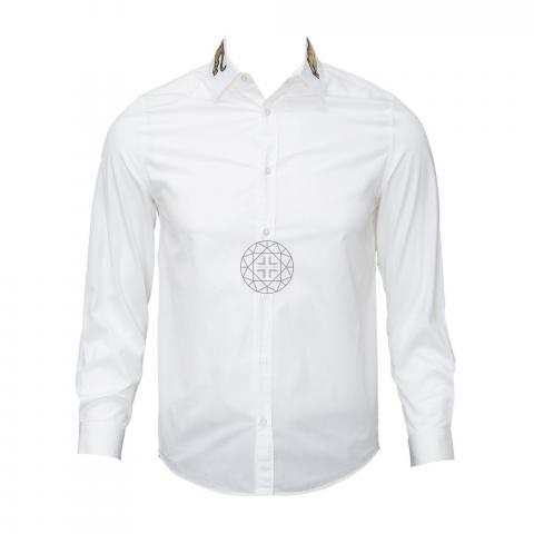 Gucci Embroidered Tiger Collar Duke Shirt in White for Men