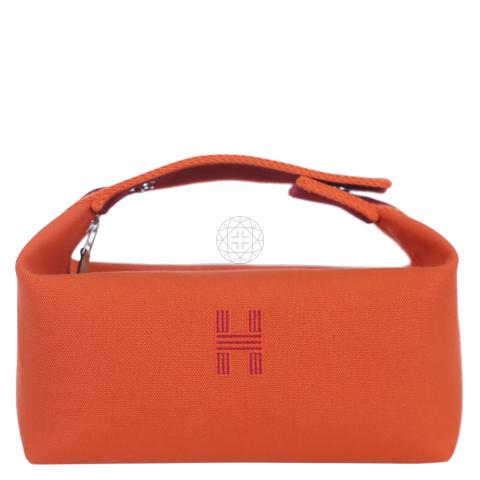 Hermes Bride A Brac Bride-A-Brac Travel Case, Small Model 2021 Ss, Orange