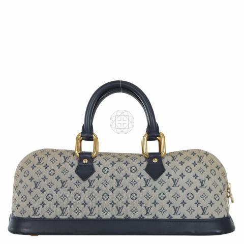 Sell Louis Vuitton Mini Lin Alma Long Bag - Navy Blue/Cream