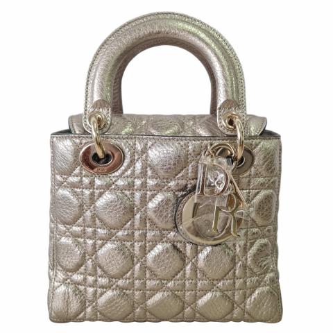 Sell Christian Dior Lady Dior Small Metallic Calfskin - Gold |  Huntstreet.Com
