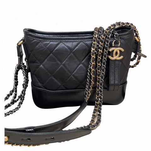 Chanel Black Lambskin Leather Small Gabrielle Backpack Chanel