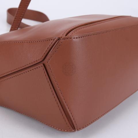 LOEWE Satin Calfskin Mini Puzzle Bag Vintage Khaki 1298676