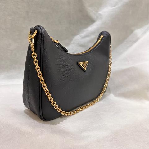 PRADA Re-Edition 2005 Saffiano leather bag, Black ghw. PRICE: SOLD
