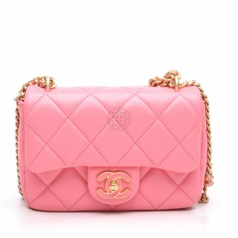 Chanel pink square mini sale