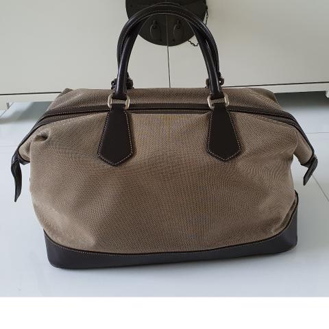 Prada Brown Jacquard Logo Doctor Handbag