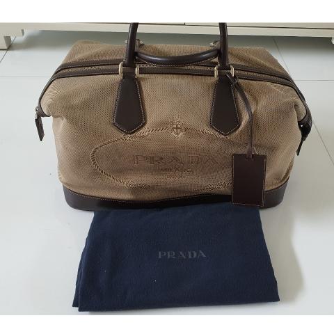 Cloth 48h bag Prada Brown in Cloth - 36047455