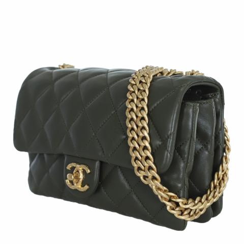 Sell Chanel 22K Small Flap Bag With Adjustable Chain - Green