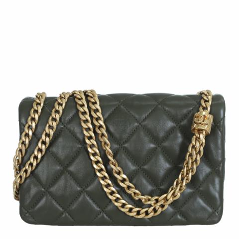 Chanel small flap bag in black with adjustable strap, Luxury, Bags