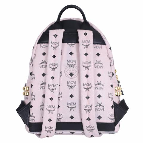 MCM Visetos Side Stud X-Mini Stark Backpack Soft Pink 1259713