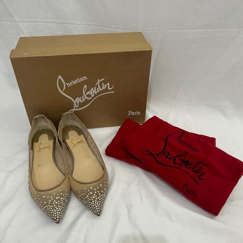 Louboutin follies strass flats best sale