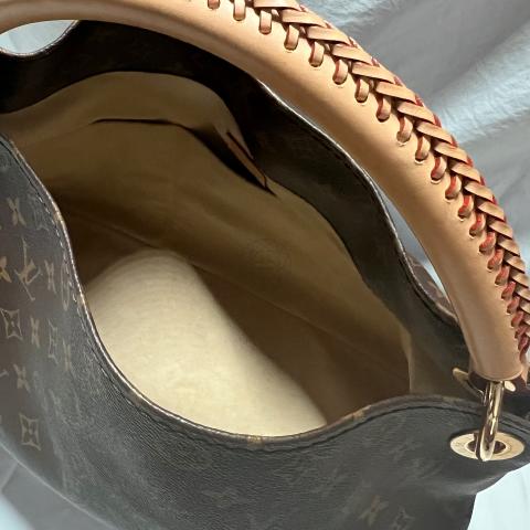 Artsy cloth handbag Louis Vuitton Brown in Cloth - 24970086