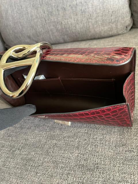 Sell Hermès Egee Clutch In Croco Niloticus Bordeaux PHW - Red