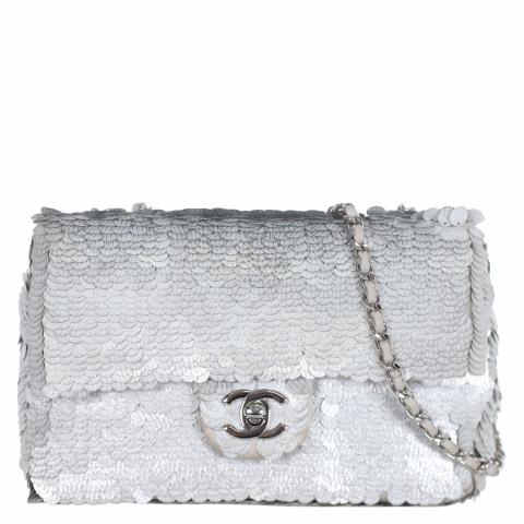 Sell Chanel Sequin Mini Flap Bag - Silver