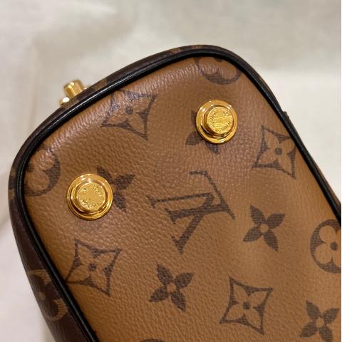 Vanity cloth handbag Louis Vuitton Brown in Cloth - 29812908
