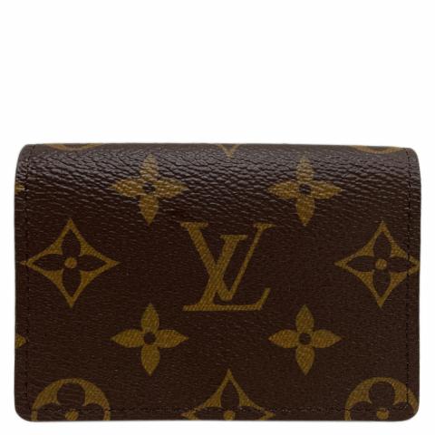 Louis Vuitton Envelope Business Card Holder Monogram Coated Canvas Wallet  M63801