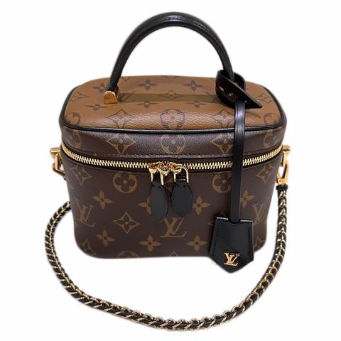 Vanity Case PM Clutch Trunk M46758, Brown, One Size