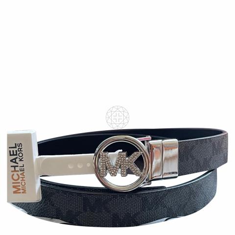 Sell Michael by Michael Kors Twist Reversible Belt Black/Silver