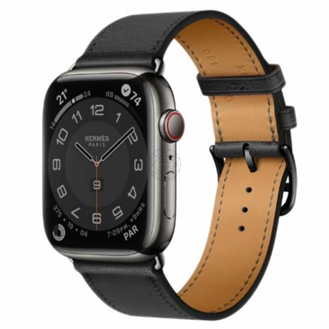 極美品】apple watch 笑わ HERMES S8 シルバー 41mm 425