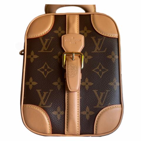 Louis Vuitton Vertical Mini Luggage Monogram Brown in Coated