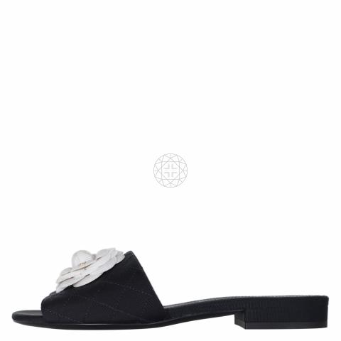 Sell Chanel Camellia Sandals Black/White