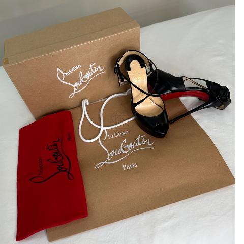 Christian Louboutin EXAGONA 160 Black Heels Pumps EU … - Gem