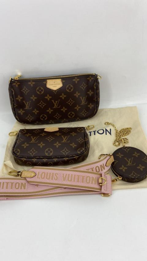 Louis Vuitton Khaki And Monogram Multi Pochette Accessoires Gold Hardware,  2020 Available For Immediate Sale At Sotheby's