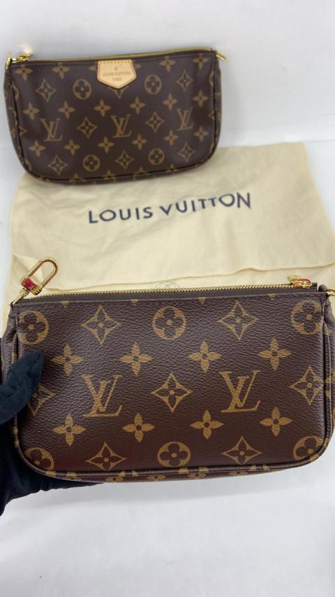 Louis Vuitton Khaki And Monogram Multi Pochette Accessoires Gold Hardware,  2021 Available For Immediate Sale At Sotheby's