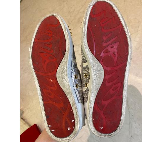 Sell Christian Louboutin Spike Python Sneakers - Multicolor