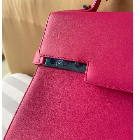 VGC Delvaux Tempete Micro 17cm Pink GHW Comes with db strap mirror