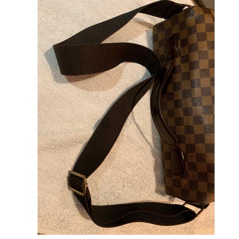 Beautiful schoolbag louis vuitton braodway Messenger Light brown Dark brown  Leather Cloth ref.120125 - Joli Closet