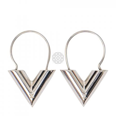 Sell Louis Vuitton Essential V Hoop Earrings - Silver