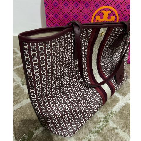Dropship Tory Burch Gemini Link Top Zip Dutch Red Tote Bag to Sell Online  at a Lower Price