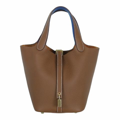 Sold at Auction: Hermes Picotin Lock 18 Bag in Abricot Epsom