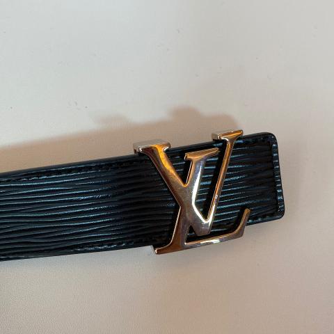 Louis Vuitton Ceinture LV Initiales 30mm Black Epi Leather Belt
