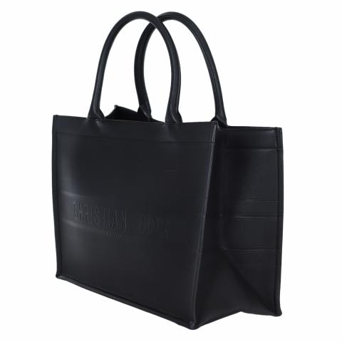 Sell Christian Dior Leather Medium Book Tote Bag Black