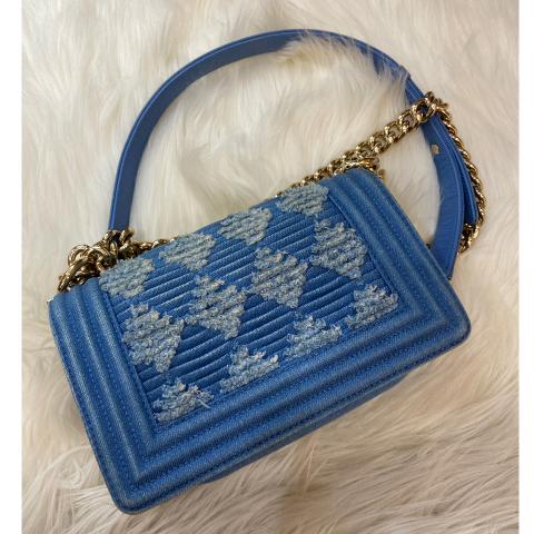 Sell Chanel Small Denim Boy Bag - Blue