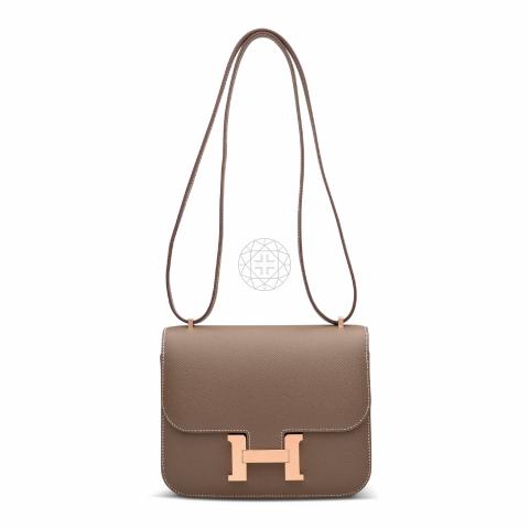 100% Authentic] Hermes Constance 18 Etoupe Epsom, New Version With Mirror