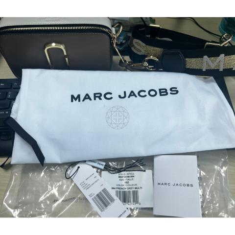 GENUINE MARC JACOBS Snapshot Small Camera Bag Crossbody french grey multi  sales. $210.00 - PicClick