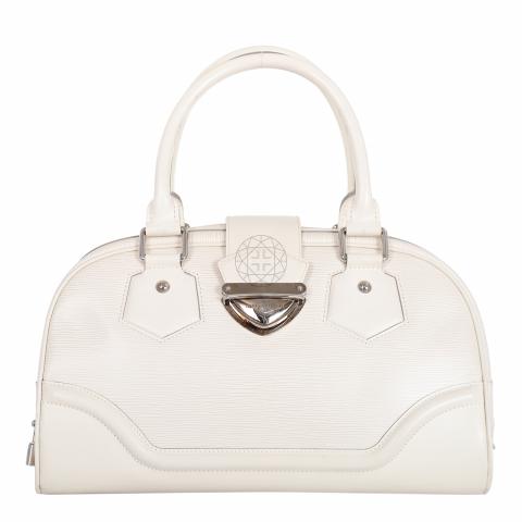 Sell Louis Vuitton Epi Bowling Montaigne GM Bag - White