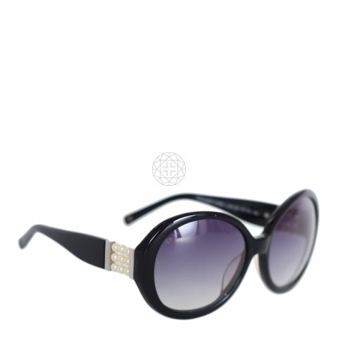 Chanel Tortoise Shell Frame Pearl Cc Sunglasses