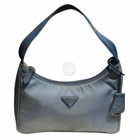 Prada Re-Edition 2000 Nylon Hobo Bag Blue