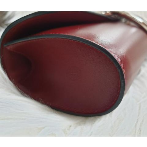 2016 Hermes Rouge Grenat Evergrain Leather Egee Clutch at 1stDibs