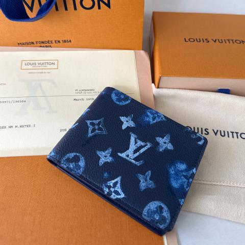 Louis Vuitton Slender Wallet Ink Watercolor in Cowhide Leather - GB