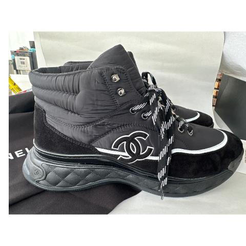 Sell Chanel Ankle-High Sneakers - Black 