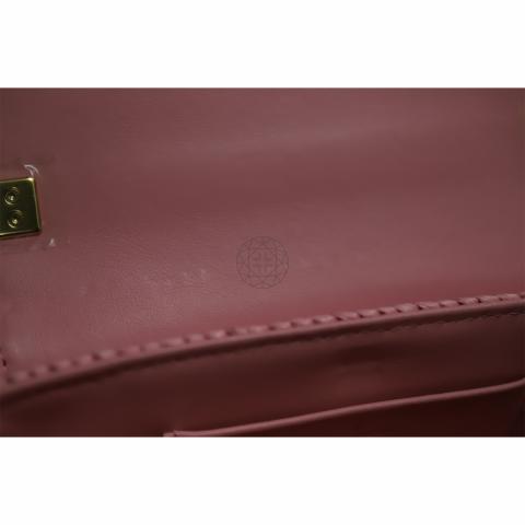 LOUIS VUITTON Raffia Twist Shoulder Bag PM Pink 1090748