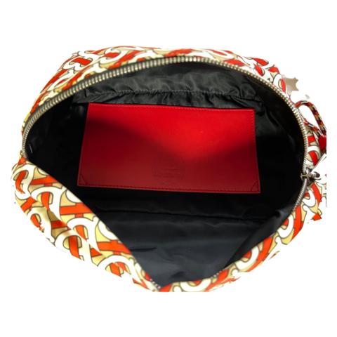 BURBERRY Calfskin Monogram TB Bum Bag Bright Orange 1253385