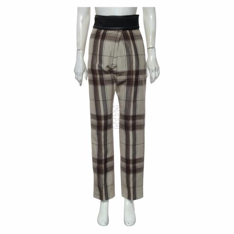 Sell Céline Highwaisted Checkered Pants - Brown 