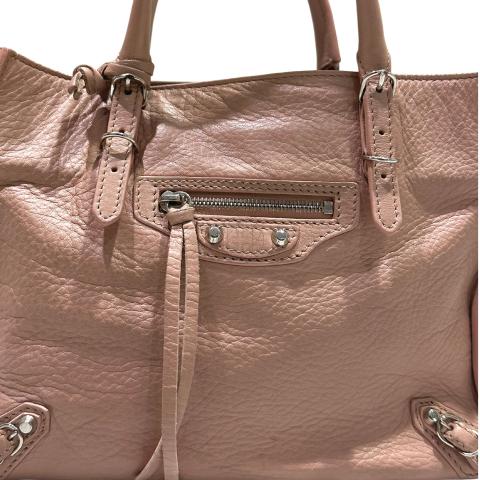 Balenciaga Rose des Sables beige leather 'Papier A4 Zip-Around